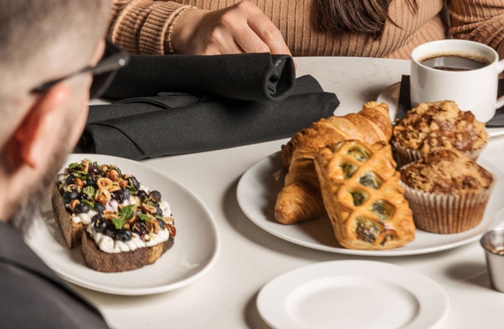 Pie & Pastries with coffee in the table